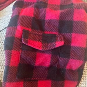 Kuoser Plaid Dog Jacket - Red and Black